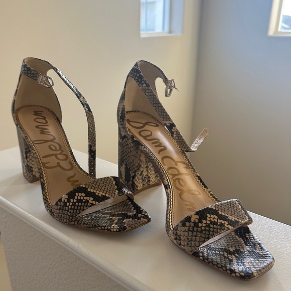 Sam Edelman Daniella Snakeskin block heel size 10 - Picture 9 of 9